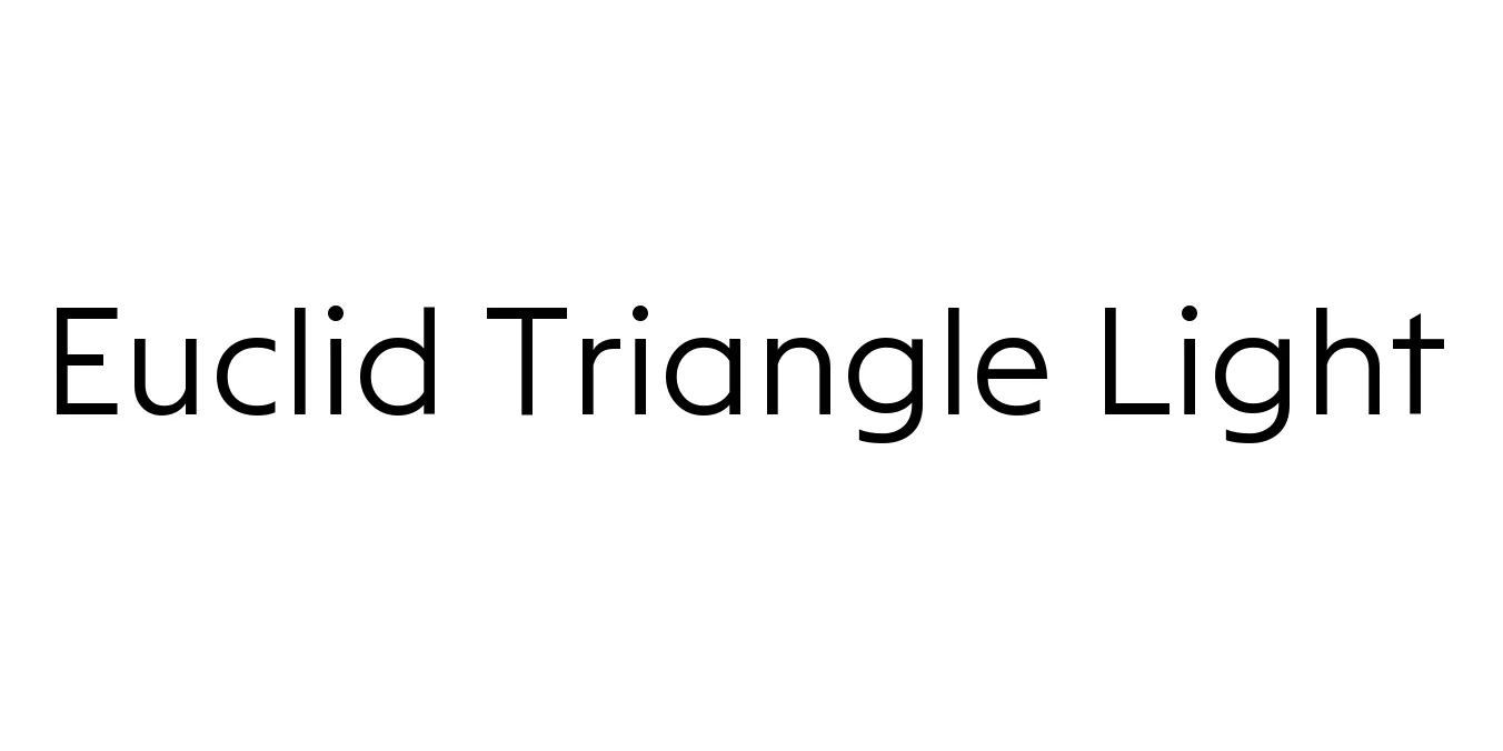 Euclid Triangle Light Font Preview