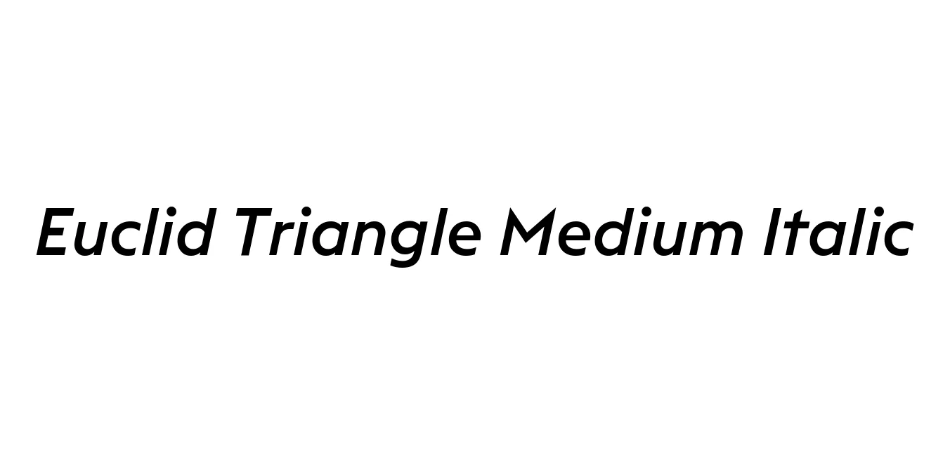 Euclid Triangle Medium Italic Font Preview