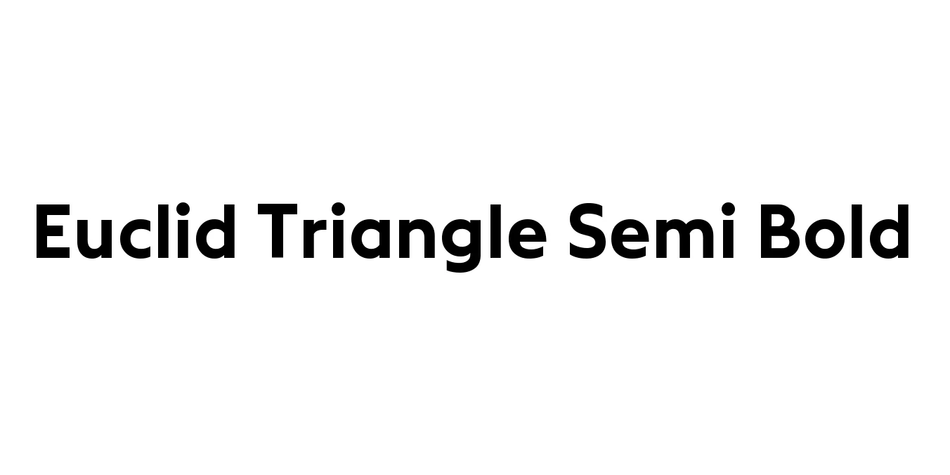 Euclid Triangle Semi Bold Font Preview