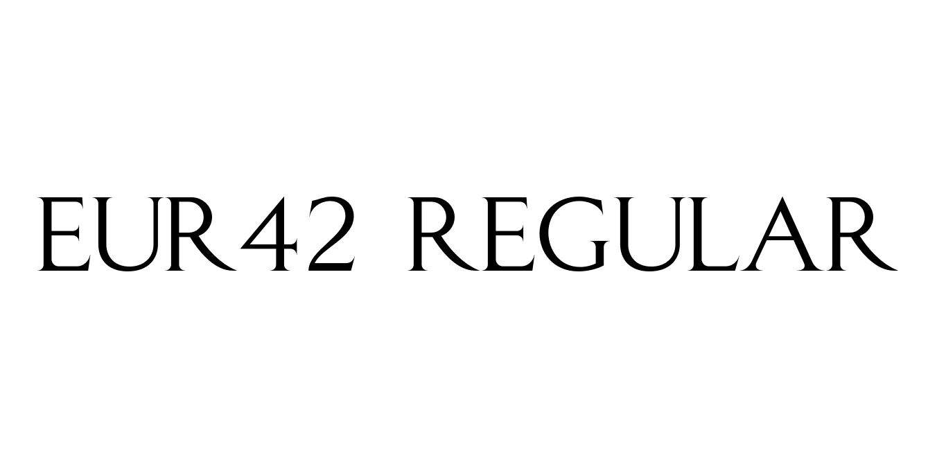 EUR42 Regular Font Preview