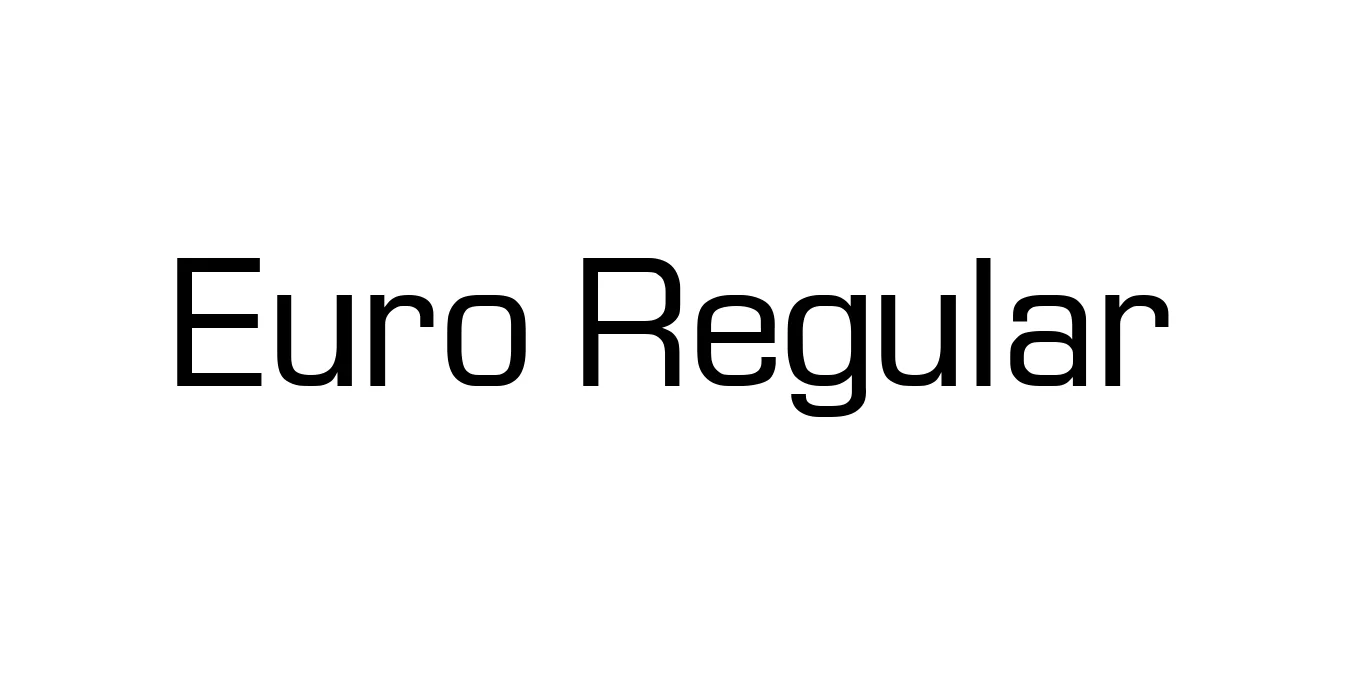 Euro Regular Font Preview