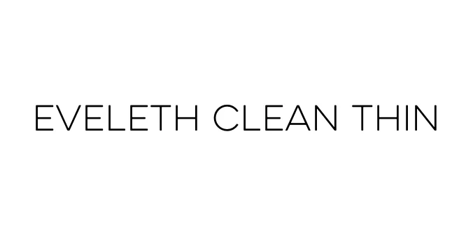 Eveleth Clean Thin Font Preview