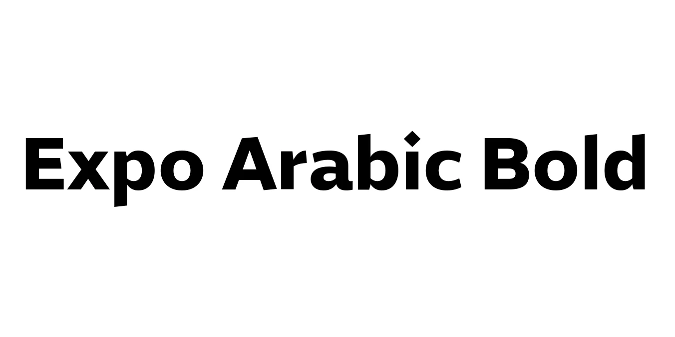 Expo Arabic Bold Font Preview