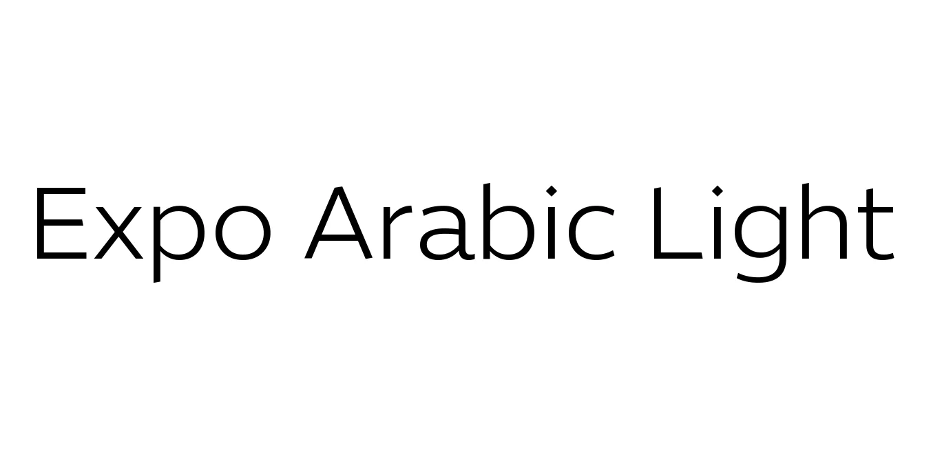 Expo Arabic Light Font Preview