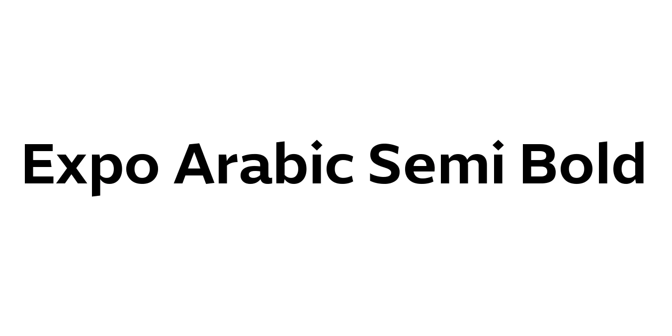Expo Arabic Semi Bold Font Preview