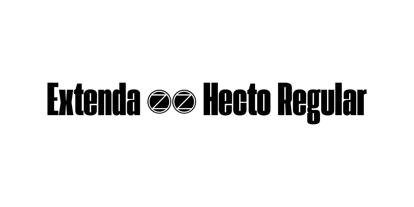 Extenda 40 Hecto Regular Font Preview