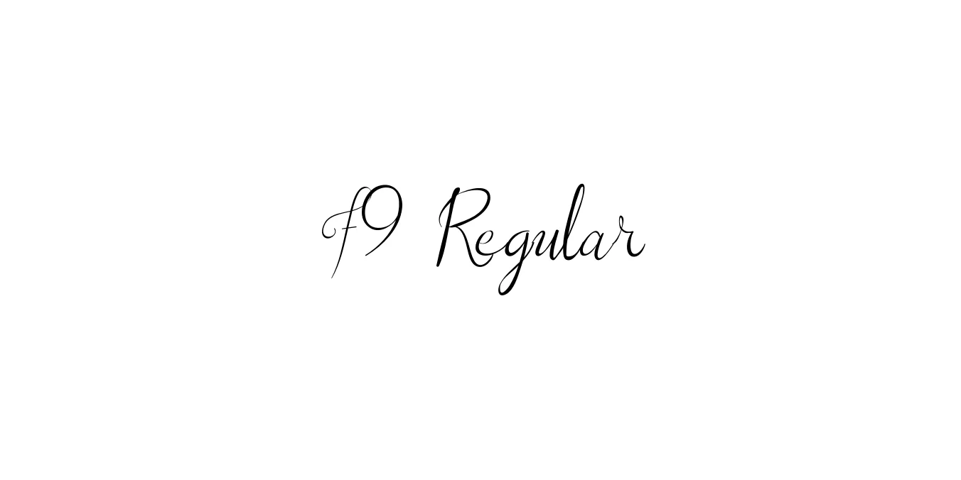 F9 Regular Font Preview