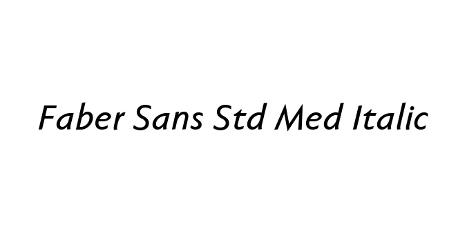 Faber Sans Std Med Italic Font Preview