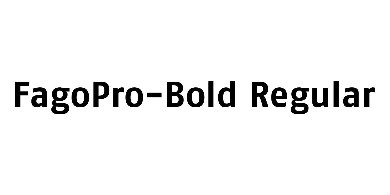 FagoPro-Bold Regular Font Preview