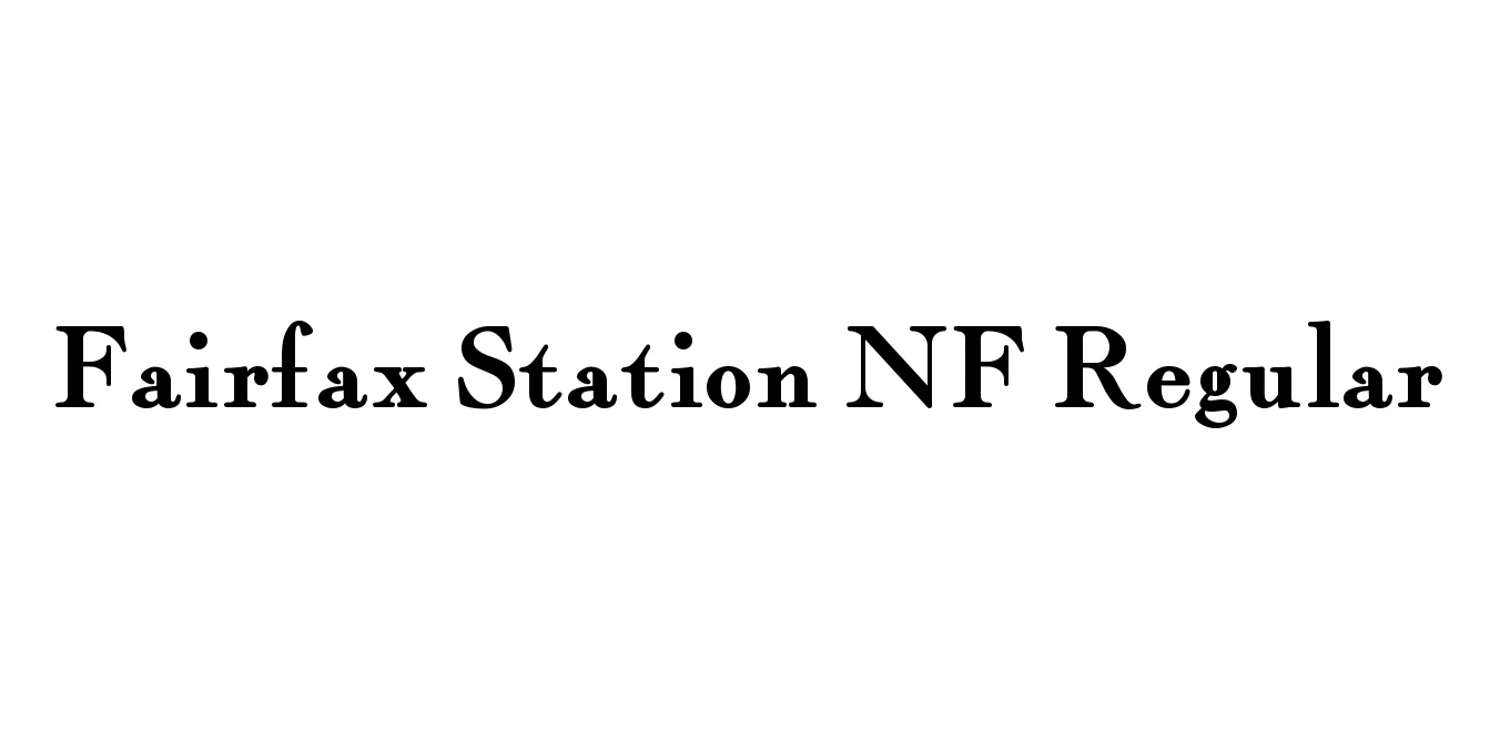 Fairfax Station NF Regular Font Preview