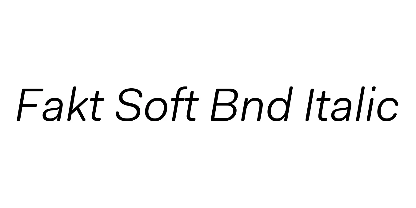 Fakt Soft Bnd Italic Font Preview
