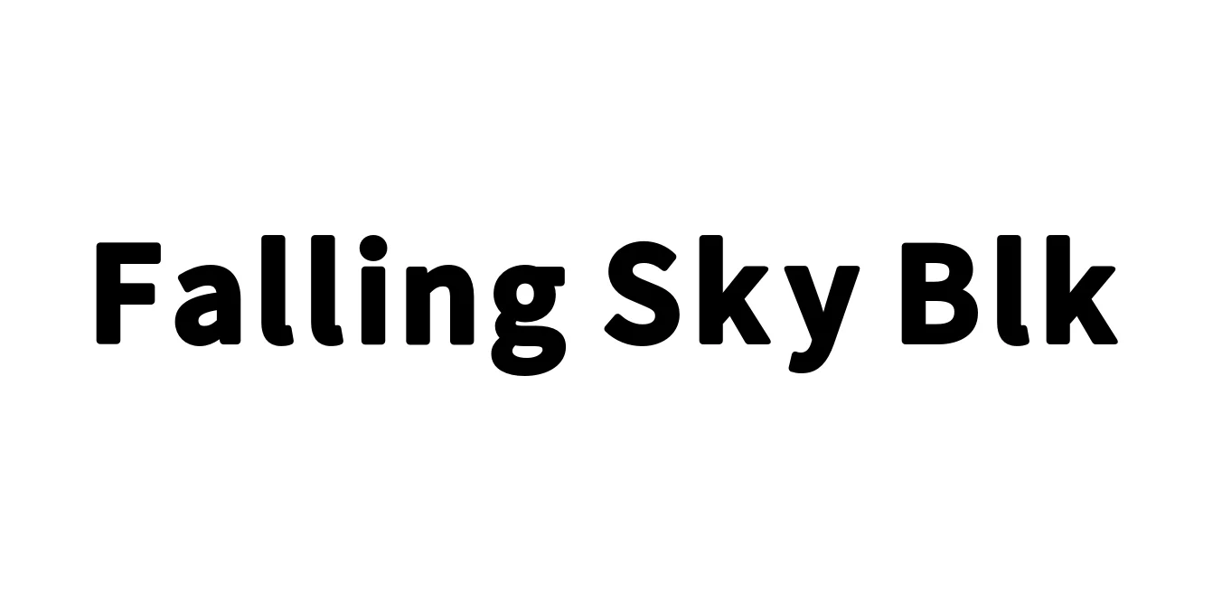 Falling Sky Blk Font Preview