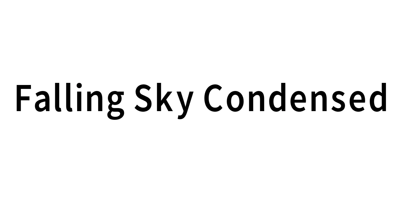 Falling Sky Condensed Font Preview