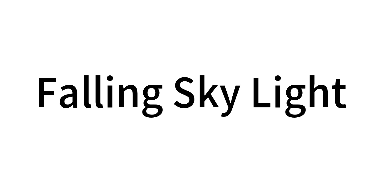 Falling Sky Light Font Preview