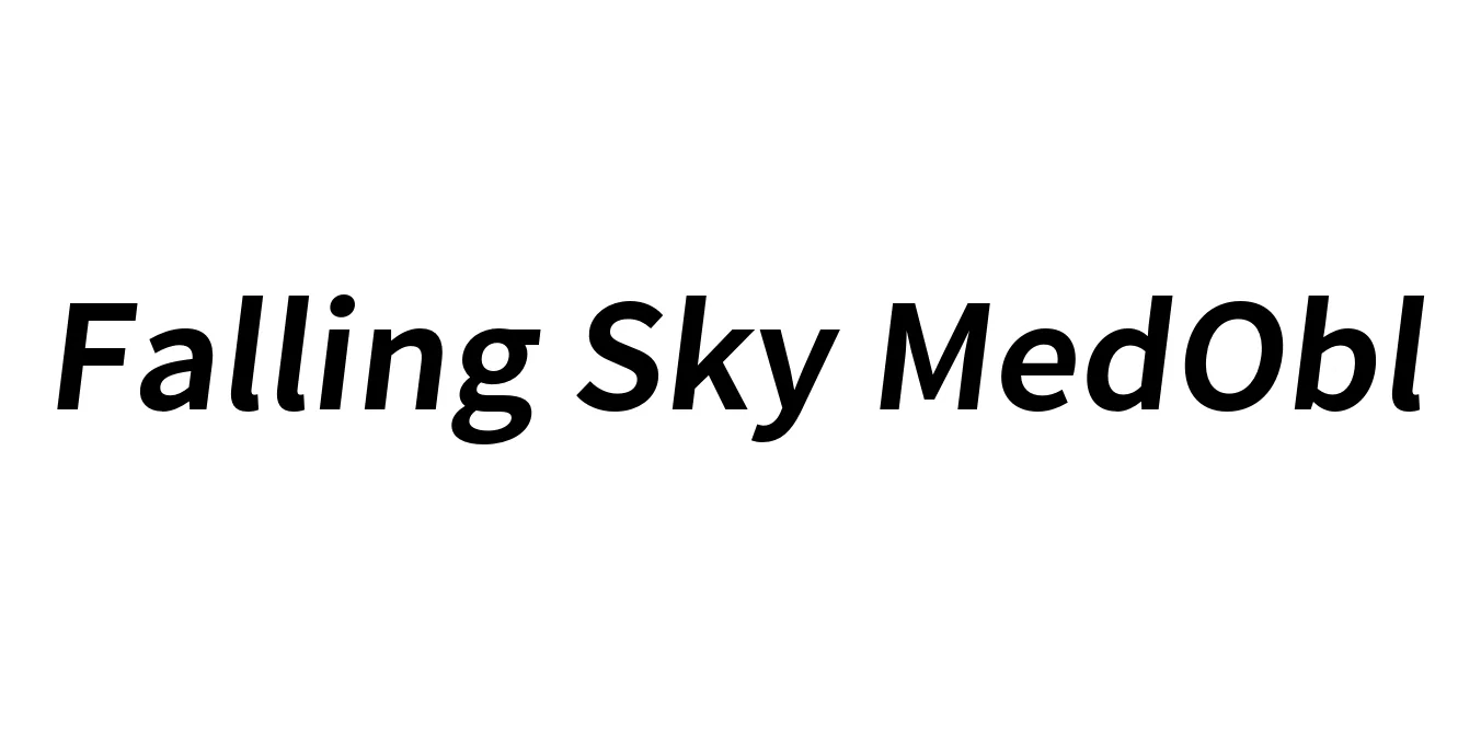 Falling Sky MedObl Font Preview
