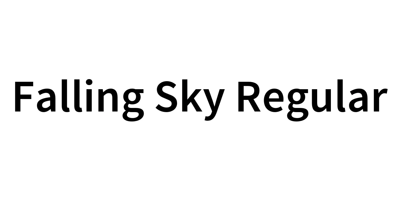 Falling Sky Regular Font Preview