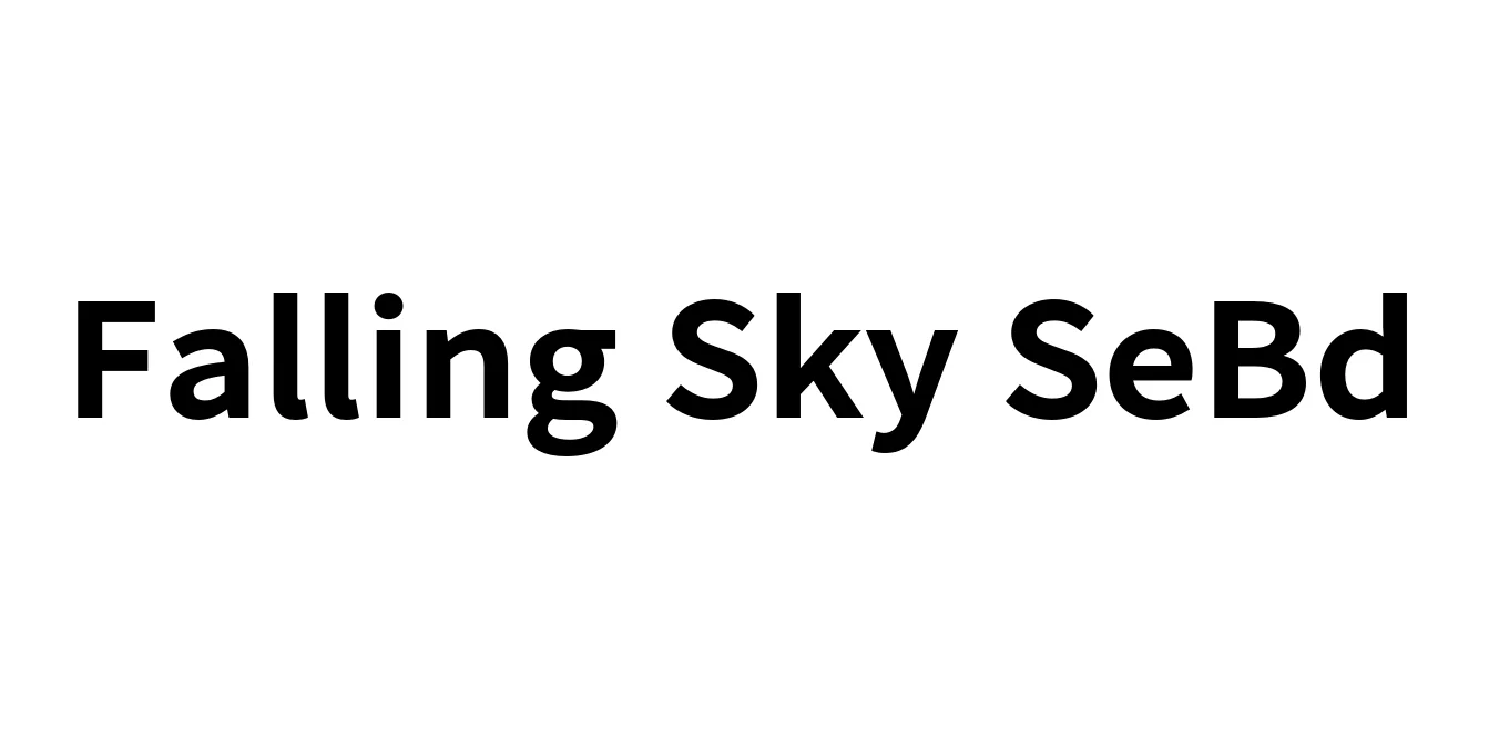Falling Sky SeBd Font Preview