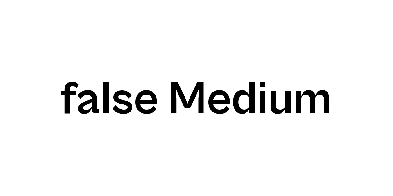 false Medium Font Preview