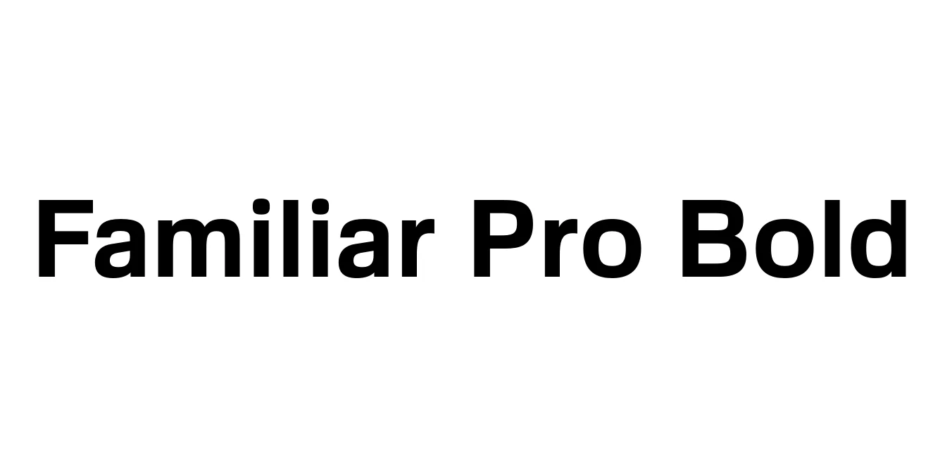 Familiar Pro Bold Font Preview
