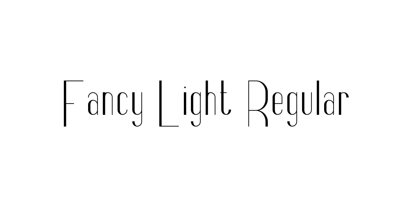 Fancy Light Regular Font Preview