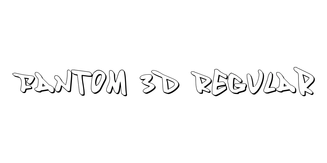 Fantom 3D Regular Font Preview