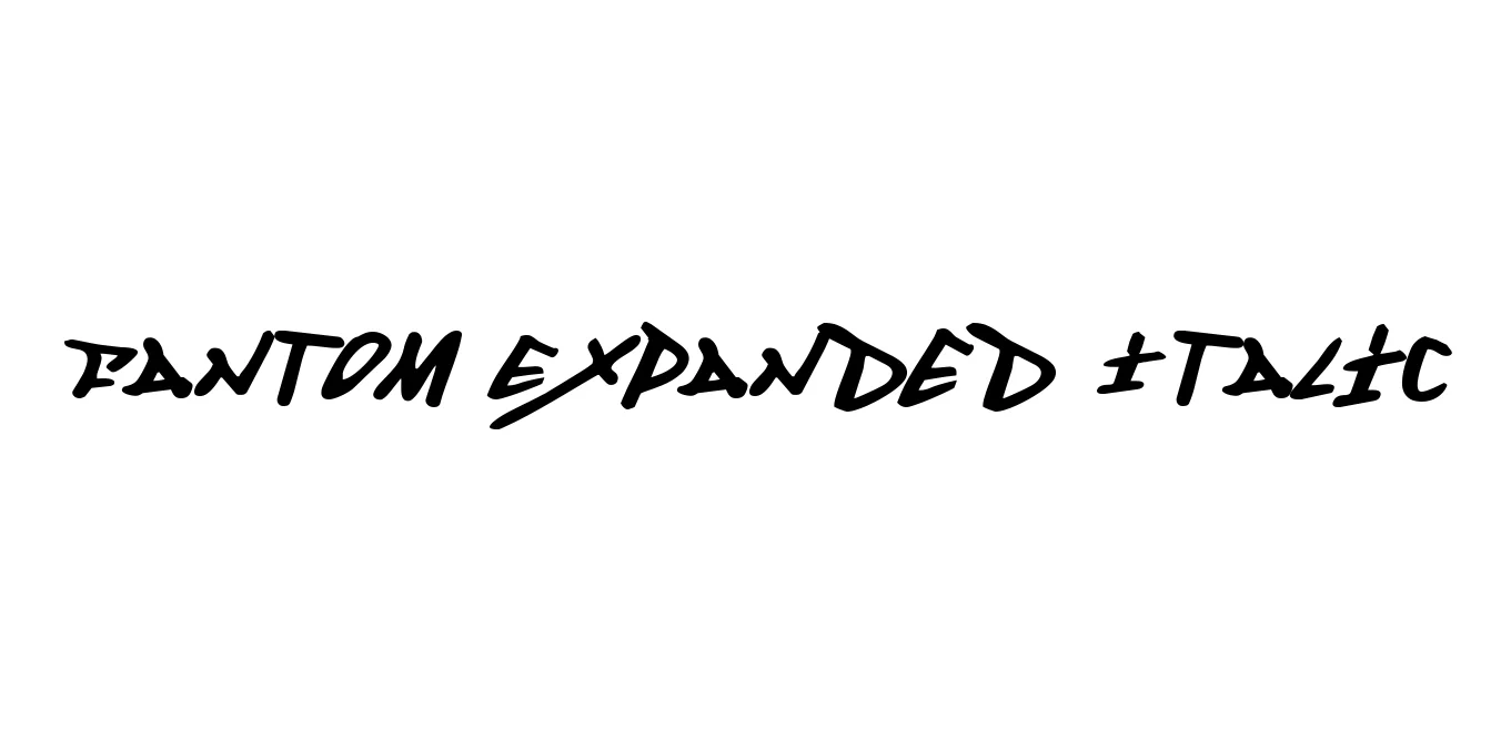 Fantom Expanded Italic Font Preview