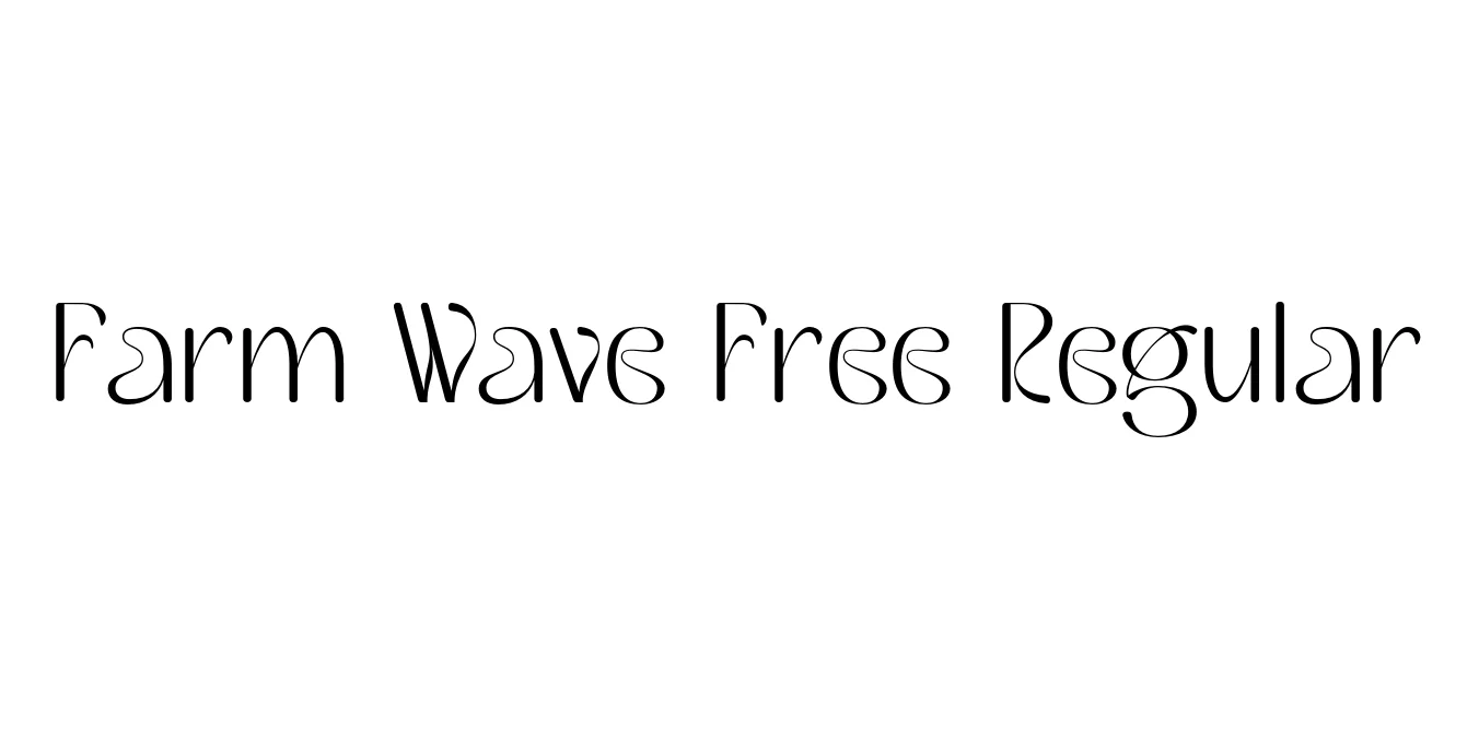 Farm Wave Free Regular Font Preview