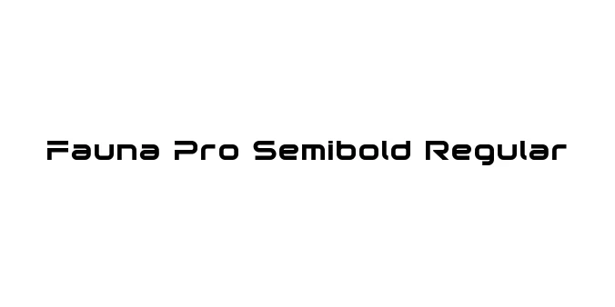 Fauna Pro Semibold Regular Font Preview