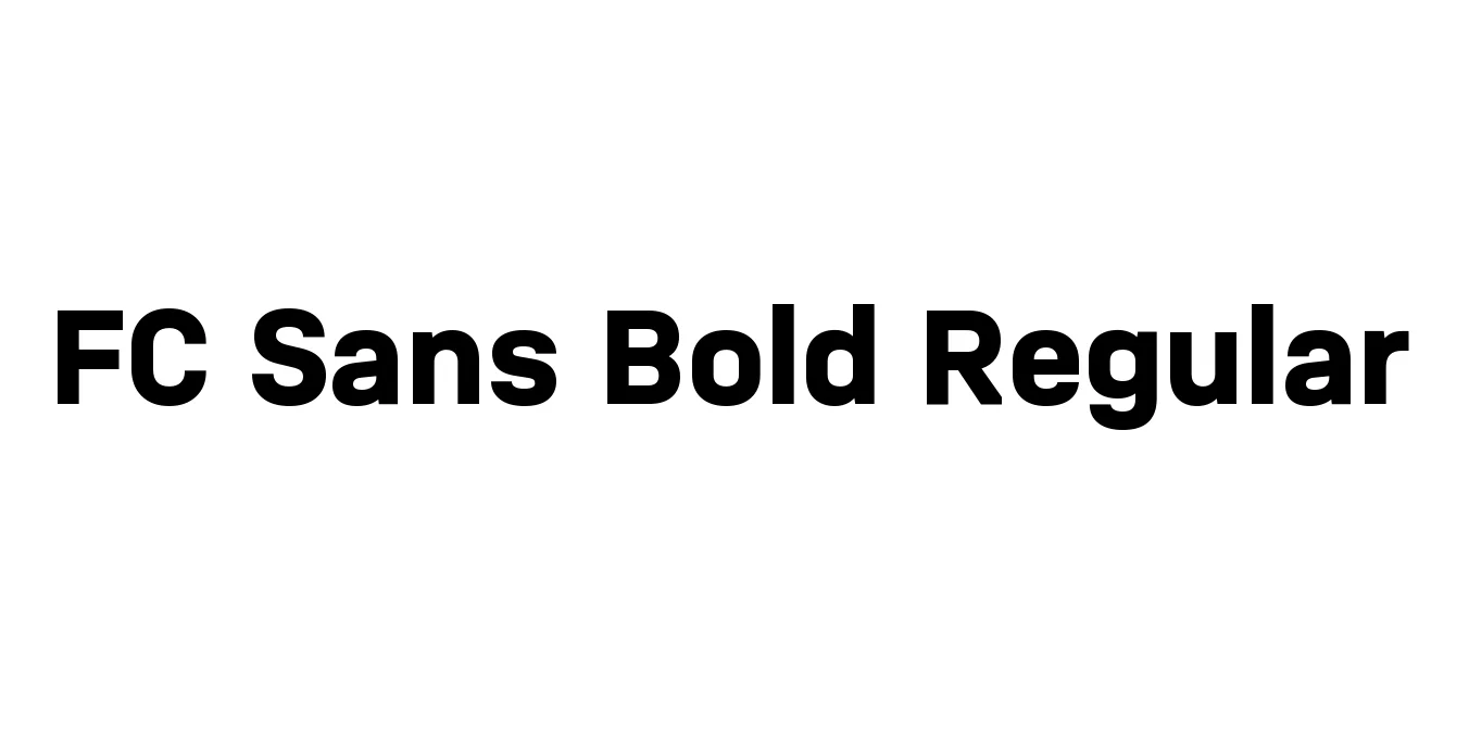 FC Sans Bold Regular Font Preview