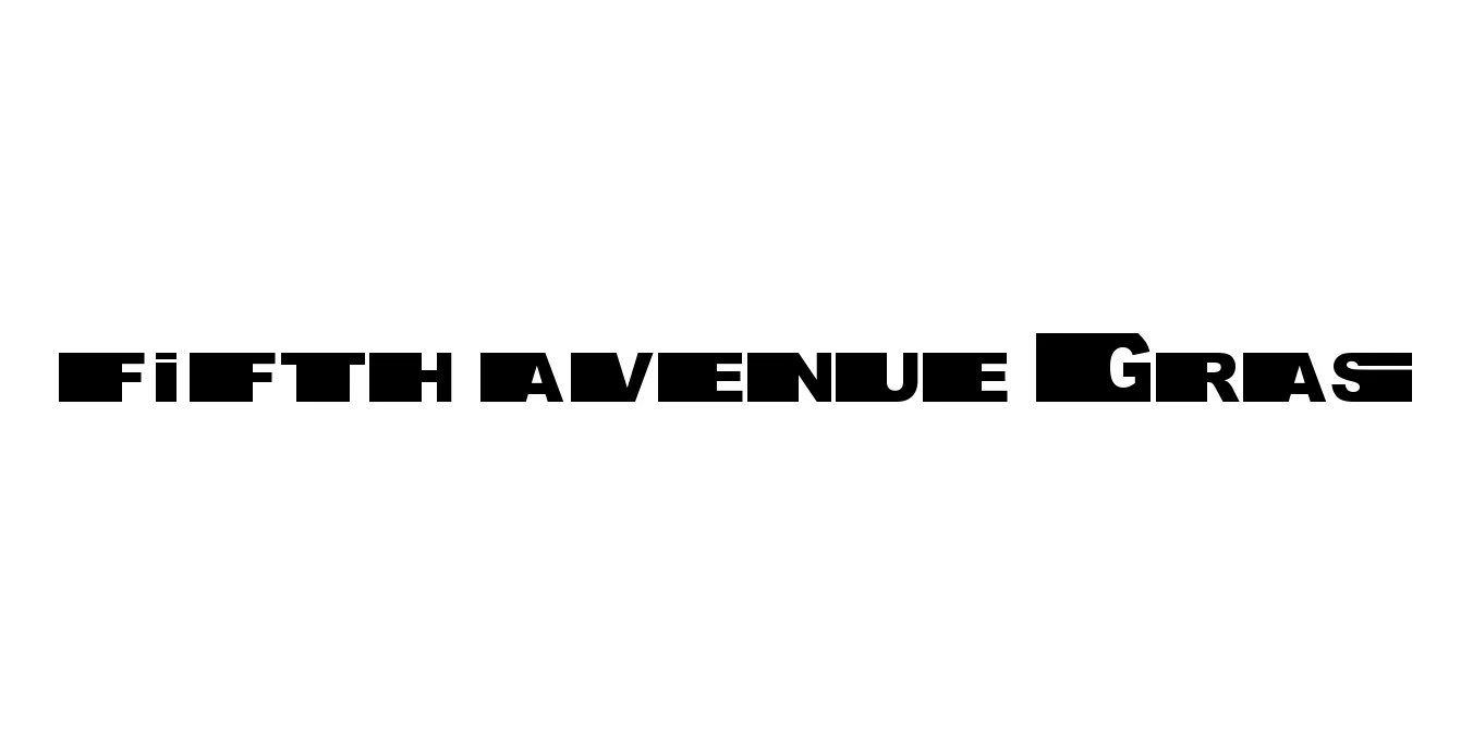 fifth avenue Gras Font Preview