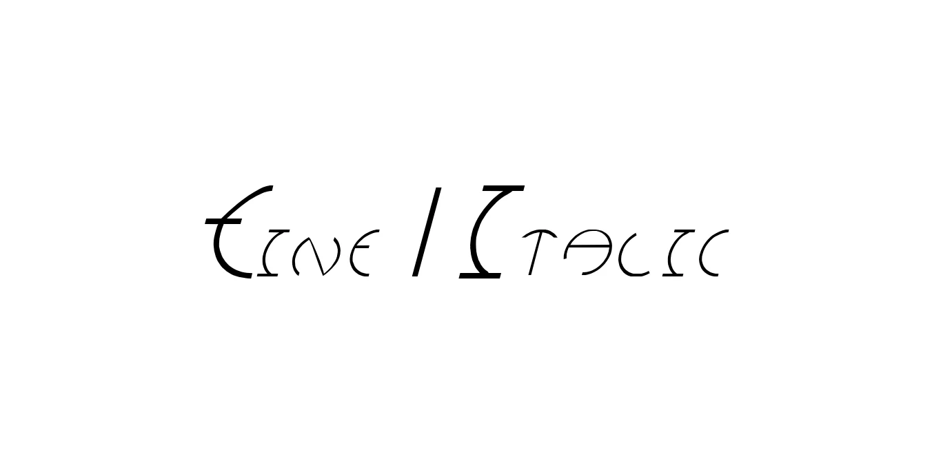 Fine 1 Italic Font Preview