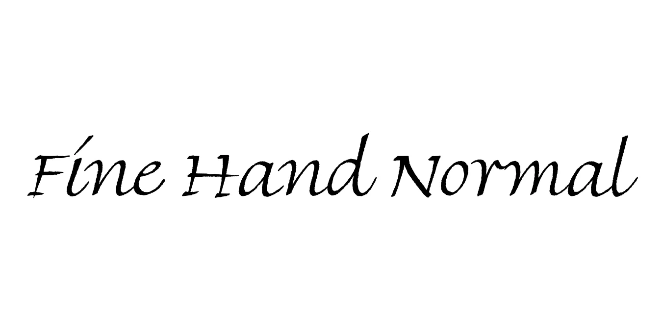 Fine Hand Normal Font Preview
