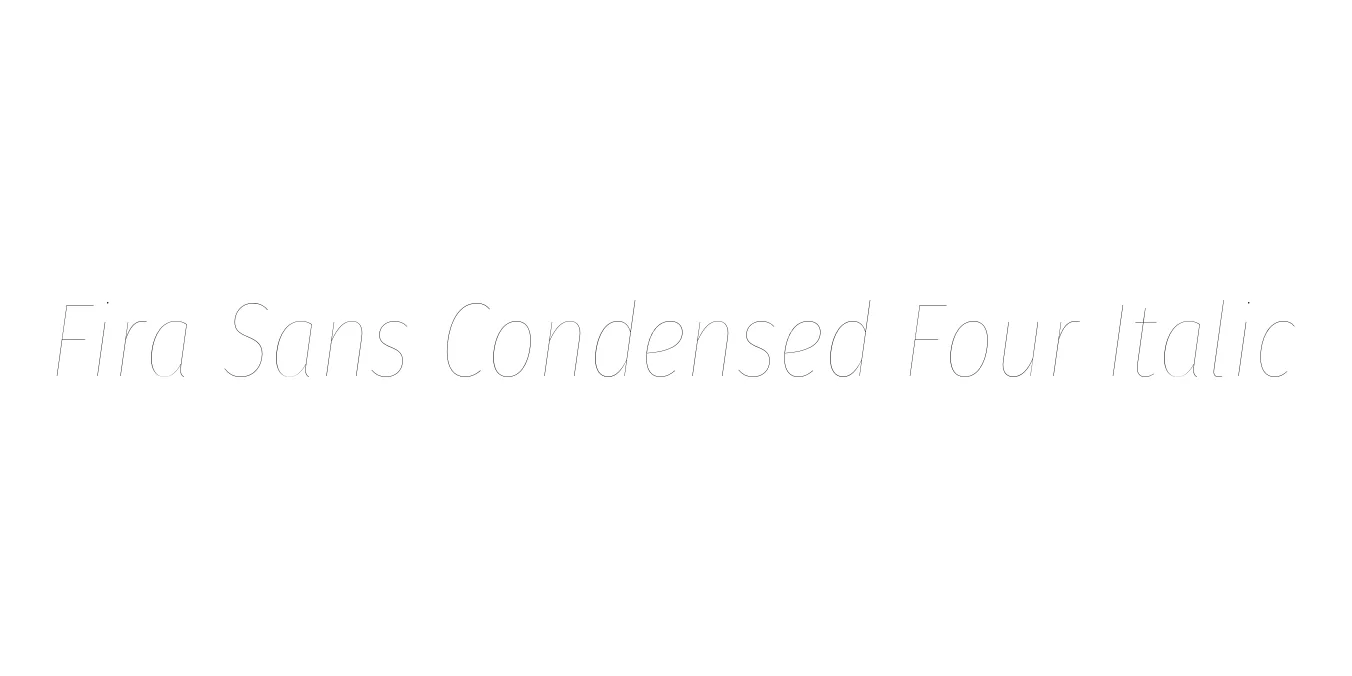 Fira Sans Condensed Four Italic Font Preview