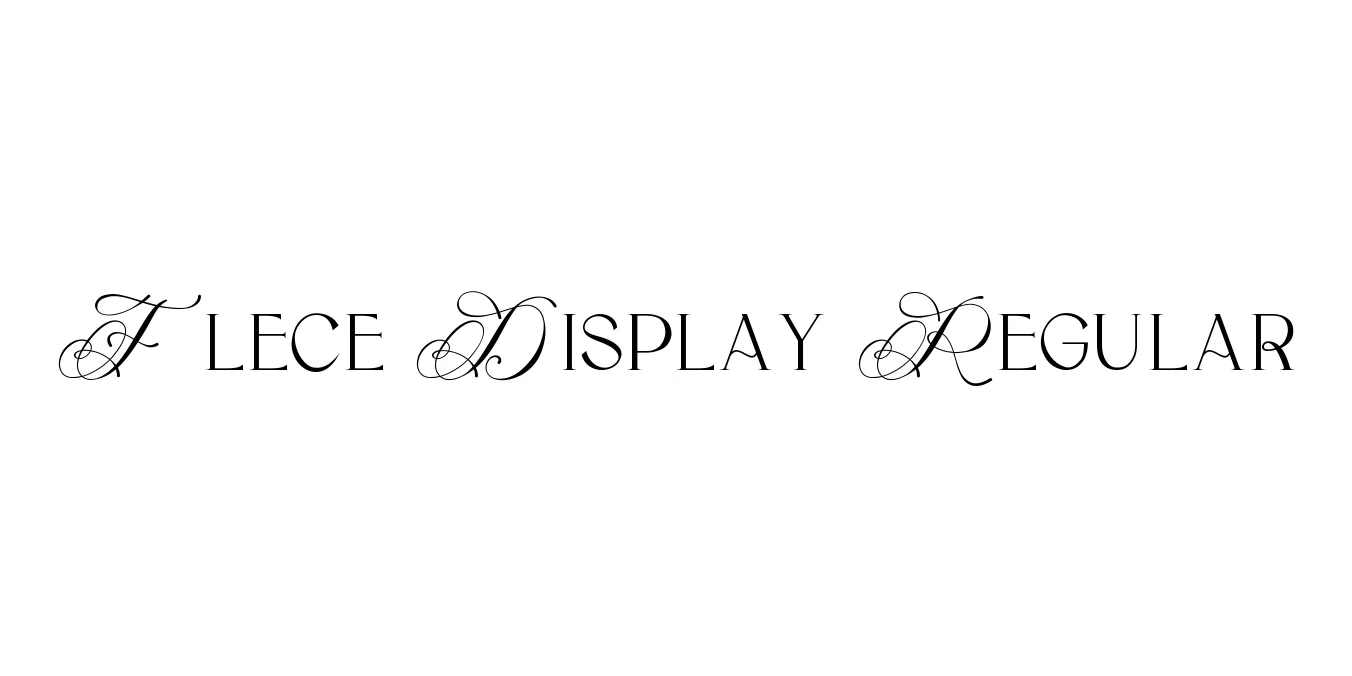 Flece Display Regular Font Preview