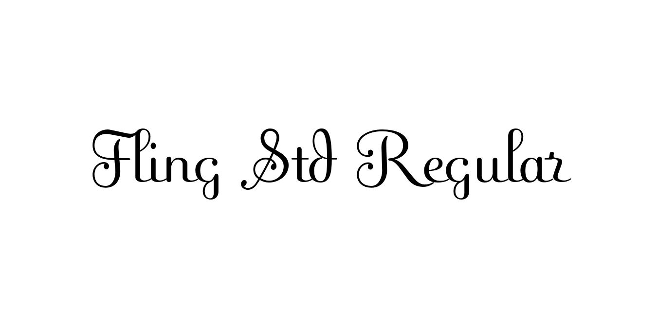 Fling Std Regular Font Preview