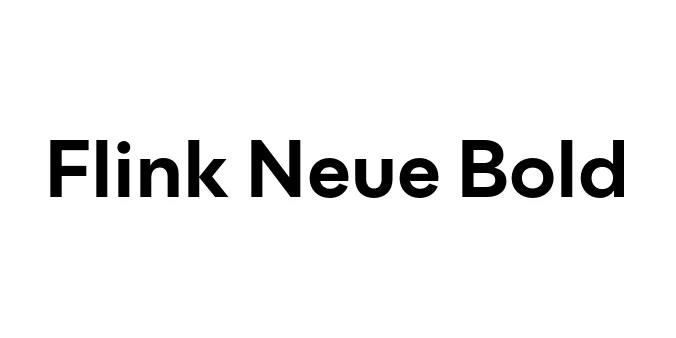 Flink Neue Bold Font Preview