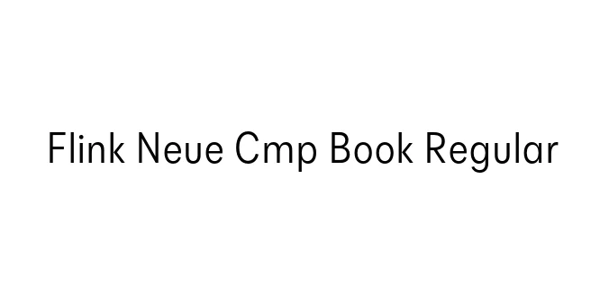 Flink Neue Cmp Book Regular Font Preview
