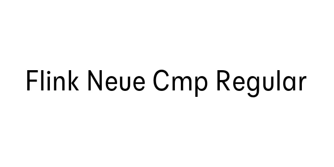 Flink Neue Cmp Regular Font Preview