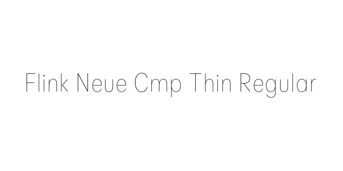 Flink Neue Cmp Thin Regular Font Preview