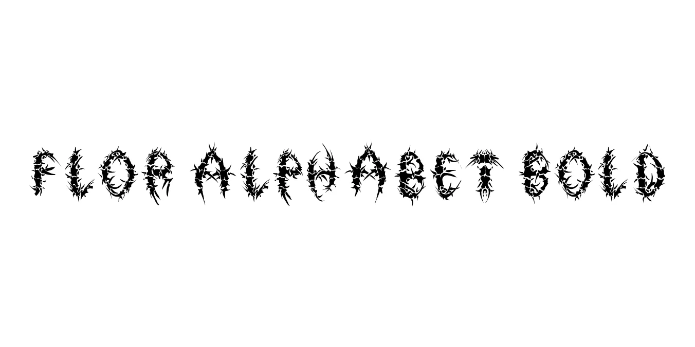 Flor Alphabet Bold Font Preview
