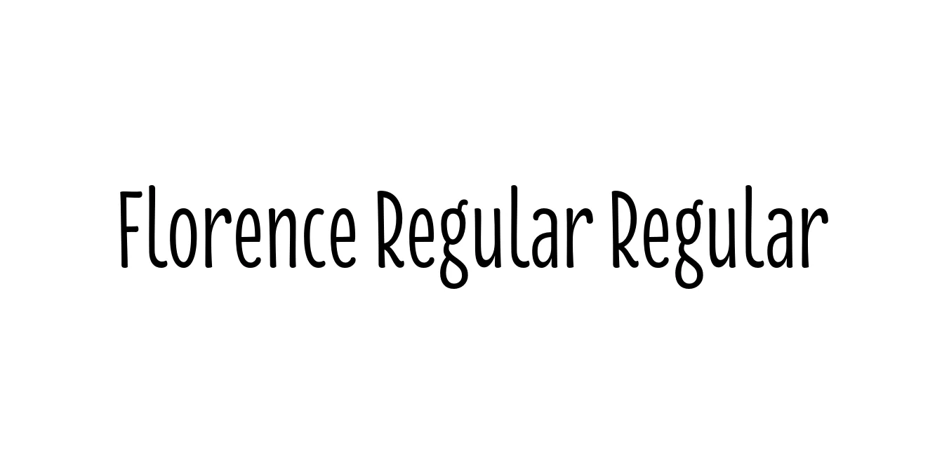 Florence Regular Regular Font Preview