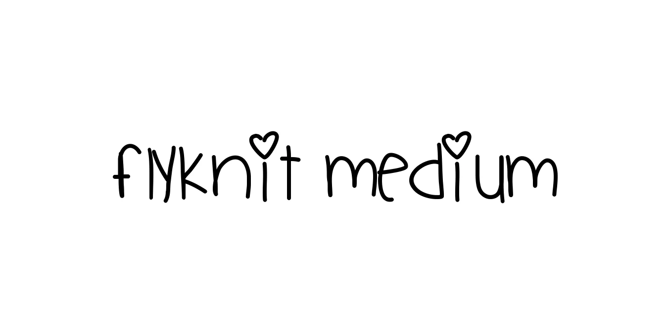Flyknit Medium Font Preview