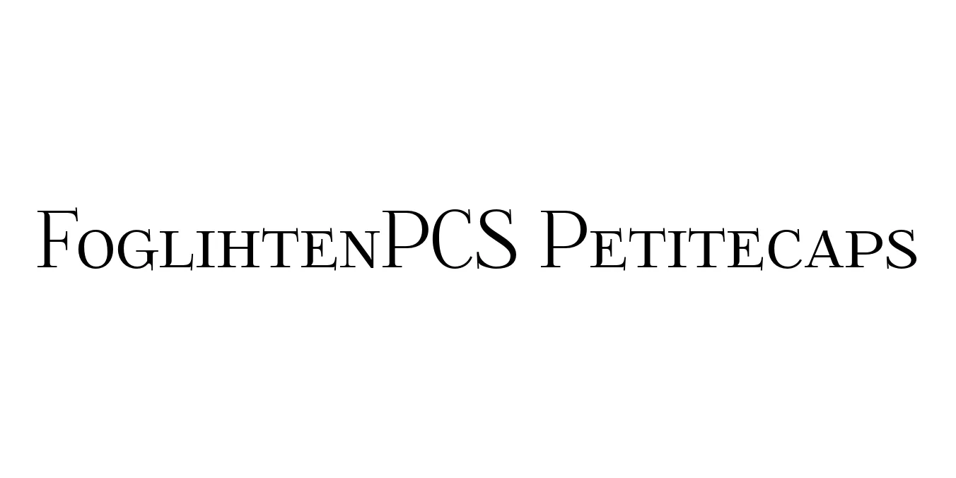FoglihtenPCS Petitecaps Font Preview