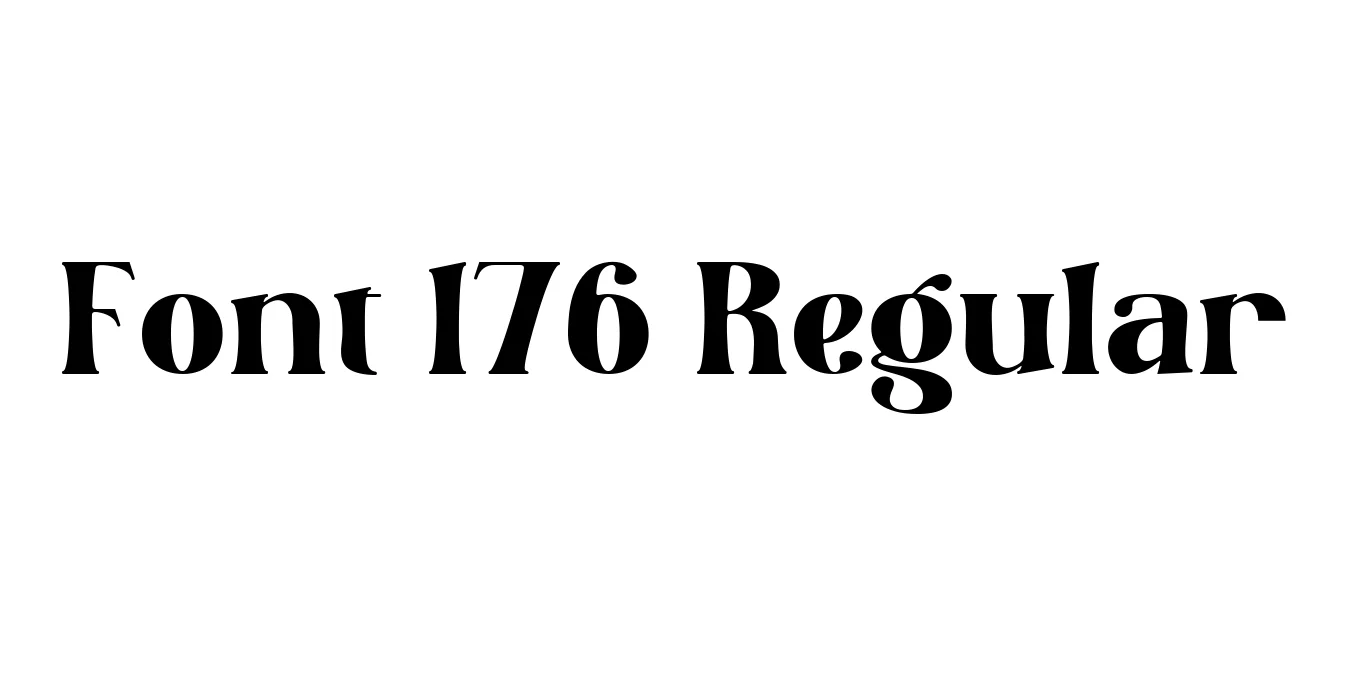 Font 176 Regular Font Preview