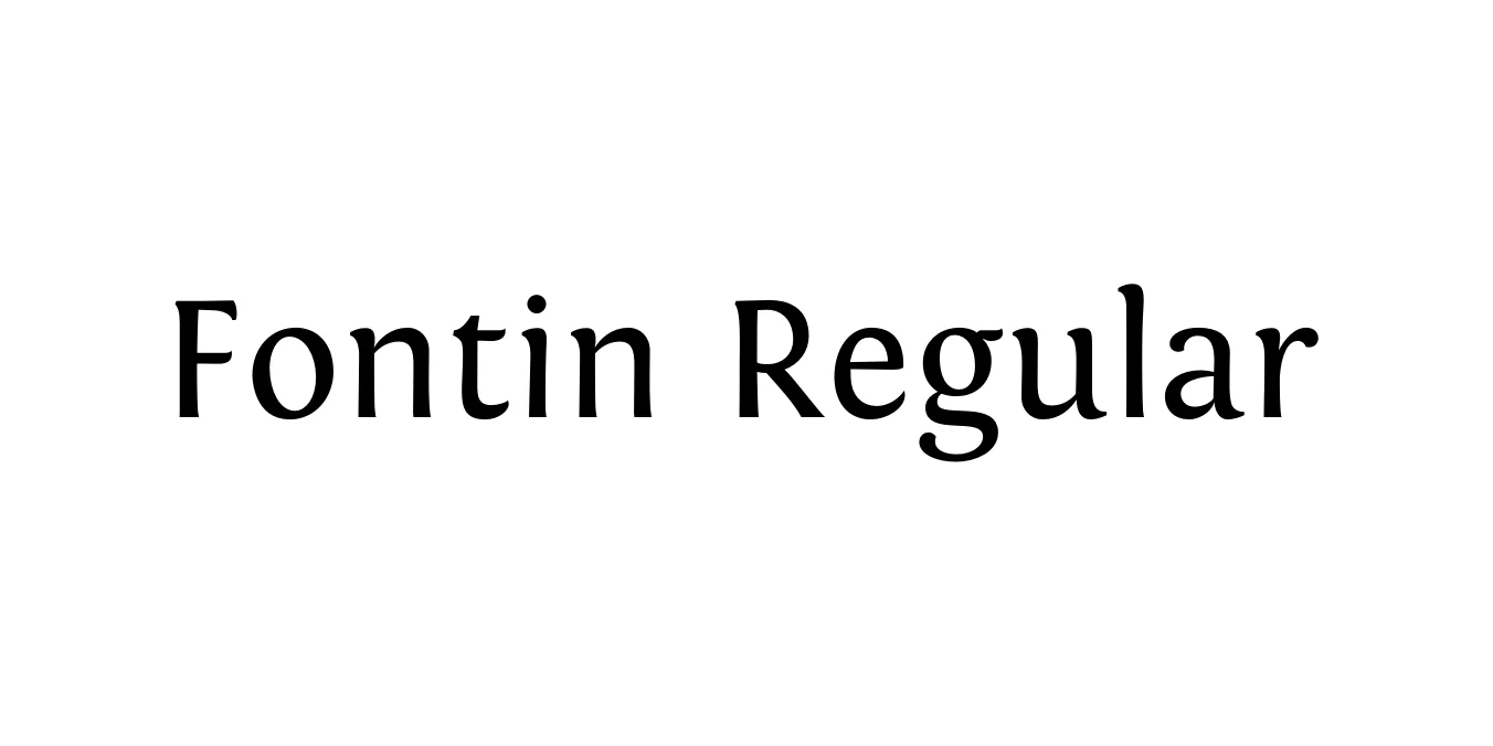 Fontin Regular Font Preview
