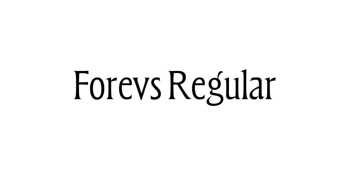 Forevs Regular Font Preview