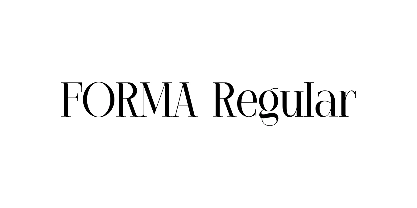 FORMA Regular Font Preview