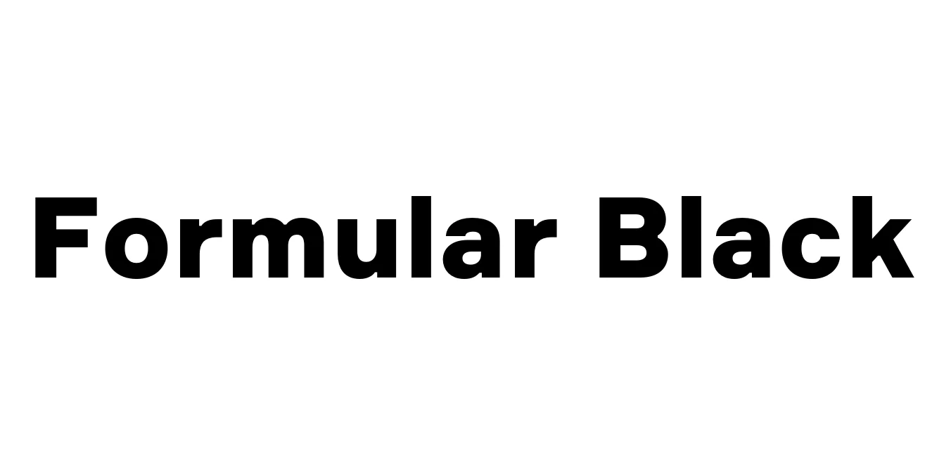 Formular Black Font Preview