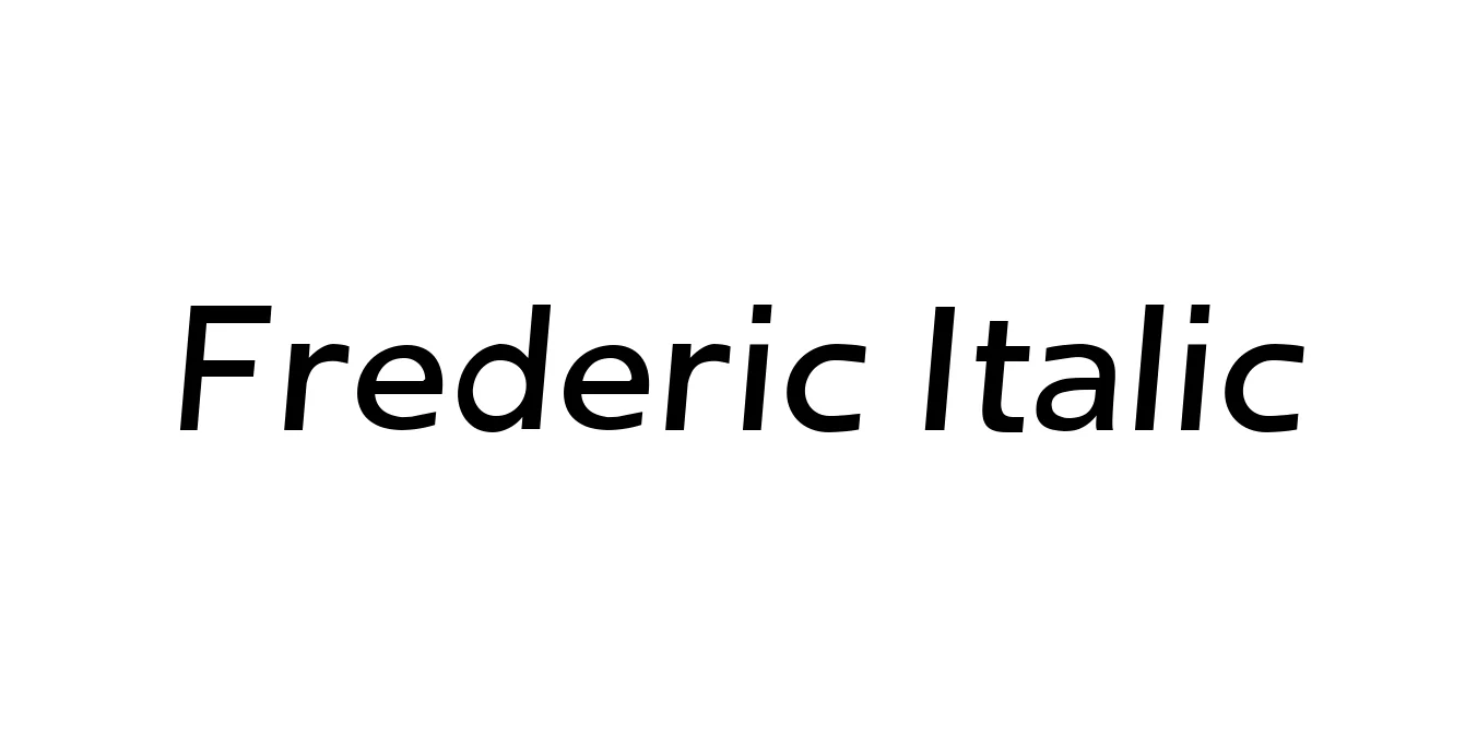 Frederic Italic Font Preview