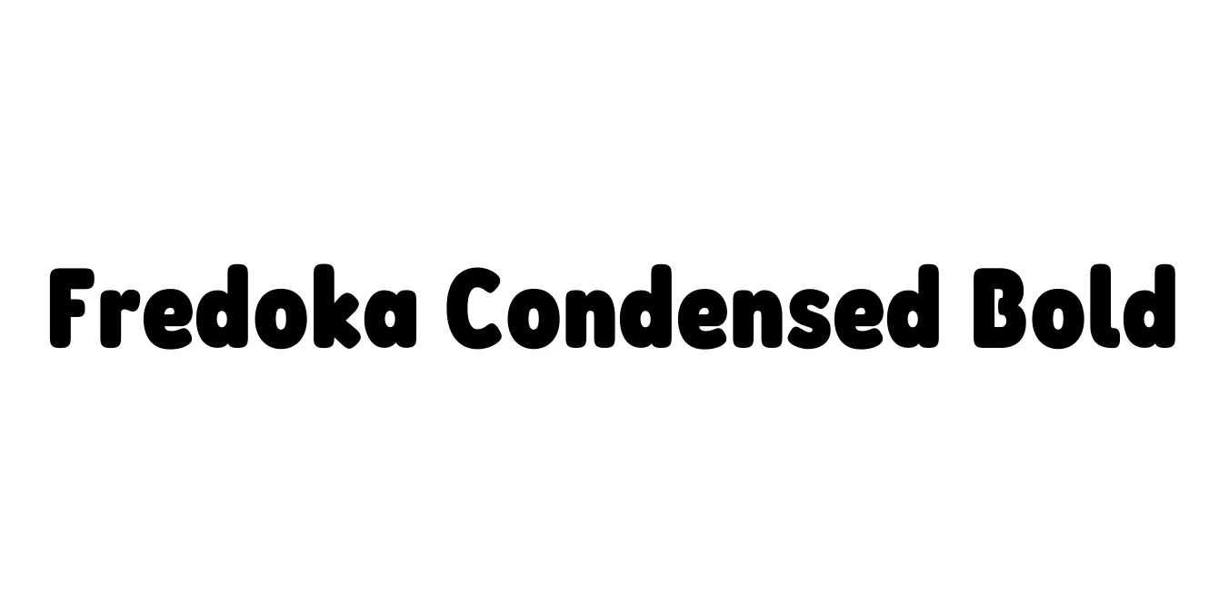 Fredoka Condensed Bold Font Preview